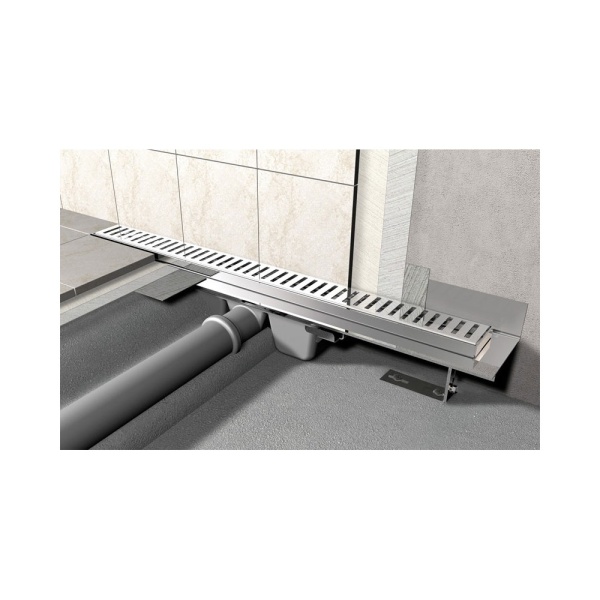 Водоотводящий желоб с порогами для перфорированной решетки, с горизонтальным стоком APZ1-300 в Сочи и Адлере Водоотводящий желоб с порогами для перфорированной решетки, с горизонтальным стоком APZ1-300 в Сочи и Адлере