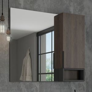 COMFORTY Зеркало-шкаф "Франкфурт-90" дуб шоколадно-коричневый COMFORTY Зеркало-шкаф "Франкфурт-90" дуб шоколадно-коричневый