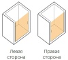 Душевая дверь в нишу Vegas Glass EP 80 08 10 профиль глянцевый хром, стекло сатин в Сочи и Адлере