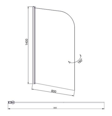 Шторка на ванну ECO 1 в Сочи и Адлере
