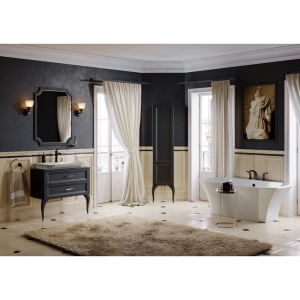 LaDonna 85 Тумба напольная, два ящика, черная с раковиной LA DONNA 70 (Ш85хВ85.5хГ46)	 							 в Сочи и Адлере LaDonna 85 Тумба напольная, два ящика, черная с раковиной LA DONNA 70 (Ш85хВ85.5хГ46)	 							 в Сочи и Адлере