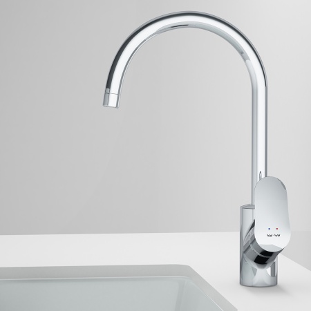 Like смеситель для кухни с высоким узливом хром в Сочи и Адлере