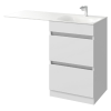 FORMA 55 Тумба с двумя полноразмерными ящиками, с раковиной ФОРМА 115 (Ш115хВ88хГ50) FOR01052L+Форма 115 