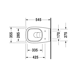 D-CODE Унитаз подвесной c вертикальным смывом 355*545мм  в Сочи и Адлере