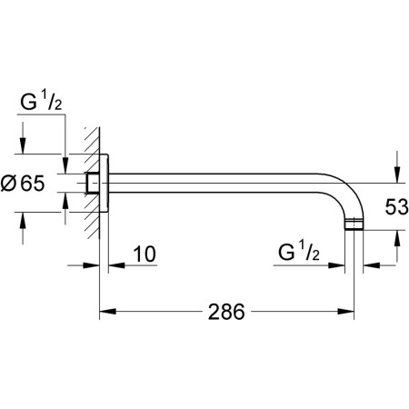 28576000 GROHE  Rainshower Душевой кронштейн модерн  в Сочи и Адлере