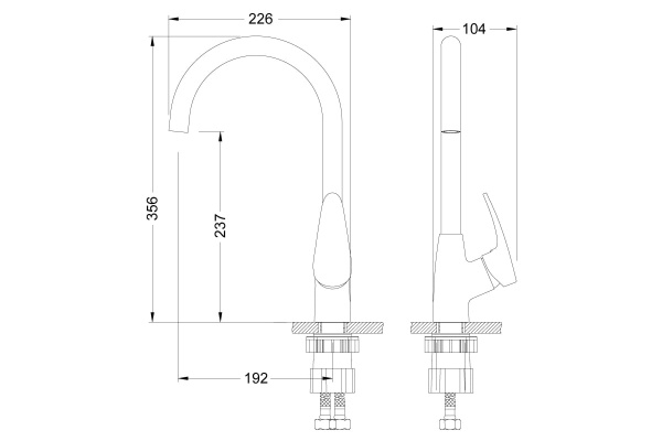 Смеситель Lemark Linara LM0405C для кухни с высоким поворотным изливом, хром в Сочи и Адлере Смеситель Lemark Linara LM0405C для кухни с высоким поворотным изливом, хром в Сочи и Адлере