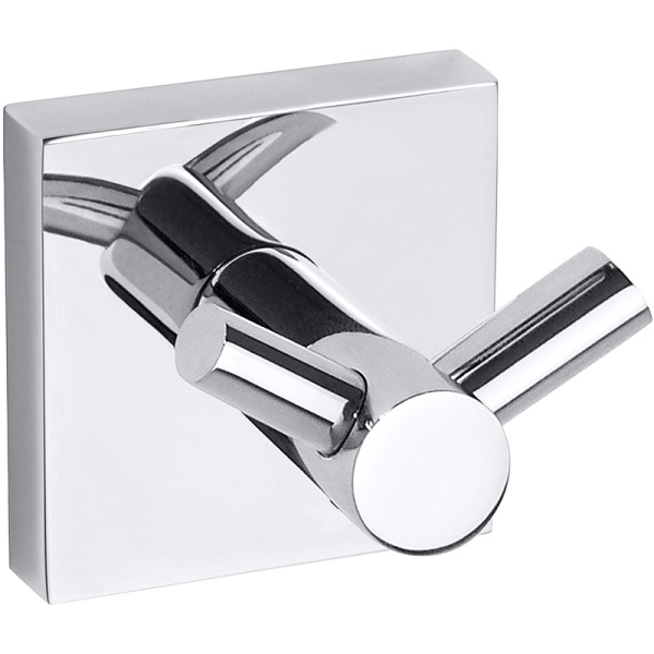 BETA: Крючок двойной для одежды 55x55x50мм, хром (Чешская Республика)