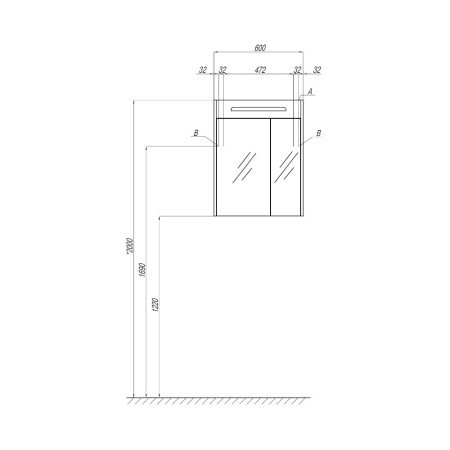 Сильва 60 Зеркало-Шкаф (Дуб Фьорд) в Сочи и Адлере