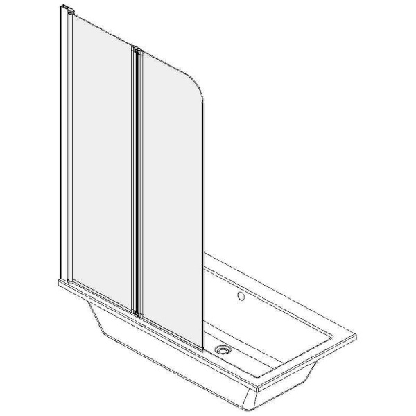 BOSTON 141 Душевая шторка на ванну 80 (41,5+38,5)*140 хром, 4мм прозрачное стекло  в Сочи и Адлере
