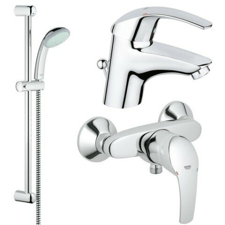 123570 Комплект смесителей (3 в 1) Grohe Eurosmart New 