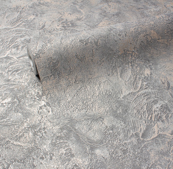 Обои Victoria Stenova Leonardo винил на флизелиновой основе, 1.06*10.05 м, золотисто-графитовый однотон  в Сочи и Адлере