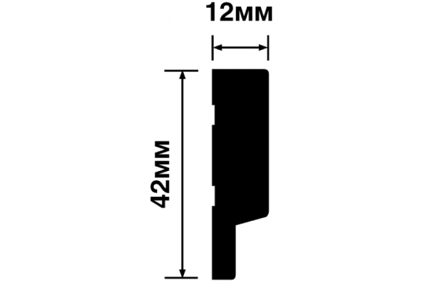 Финишный молдинг HIWOOD 42 × 12 × 2700 мм Финишный молдинг HIWOOD 42 × 12 × 2700 мм