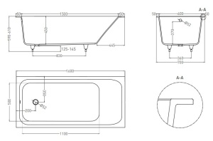 Ванна ORLANDA 160х70 S-Sense, Покрытие: глянцевое в Сочи и Адлере Ванна ORLANDA 160х70 S-Sense, Покрытие: глянцевое в Сочи и Адлере