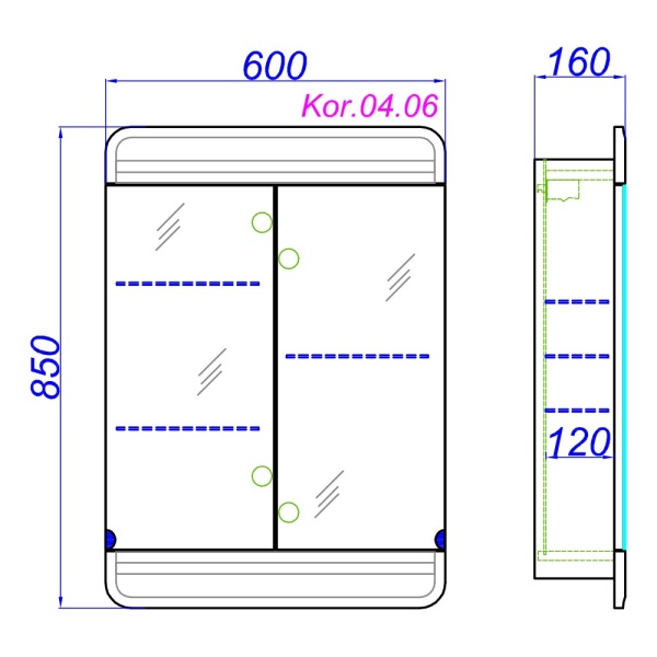 КОРСИКА 60 Зеркальный шкаф с двумя дверцами, открывающимися к центру (Ш60хВ85хГ15) в Сочи и Адлере КОРСИКА 60 Зеркальный шкаф с двумя дверцами, открывающимися к центру (Ш60хВ85хГ15) в Сочи и Адлере