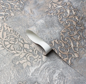 Обои Victoria Stenova Leonardo винил на флизелиновой основе, 1.06*10.05 м, золотисто-графитовый мотив в Сочи и Адлере