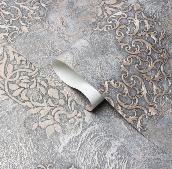 Обои Victoria Stenova Leonardo винил на флизелиновой основе, 1.06*10.05 м, золотисто-графитовый мотив в Сочи и Адлере