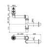 Сифон для умывальника экономящий пространство Ø63  в Сочи и Адлере