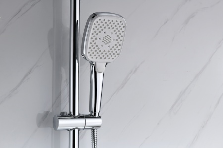 Смеситель Lemark Prizma LM3962C для ванны и душа с верхней душевой лейкой "Тропический дождь", хром в Сочи и Адлере