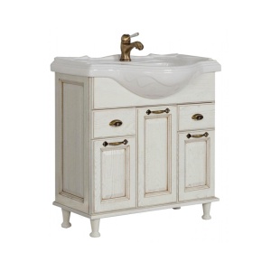 ЖЕРОНА 85 тумба-умывальник белое золото БЕЗ раковины ЖЕРОНА 85 тумба-умывальник белое золото БЕЗ раковины