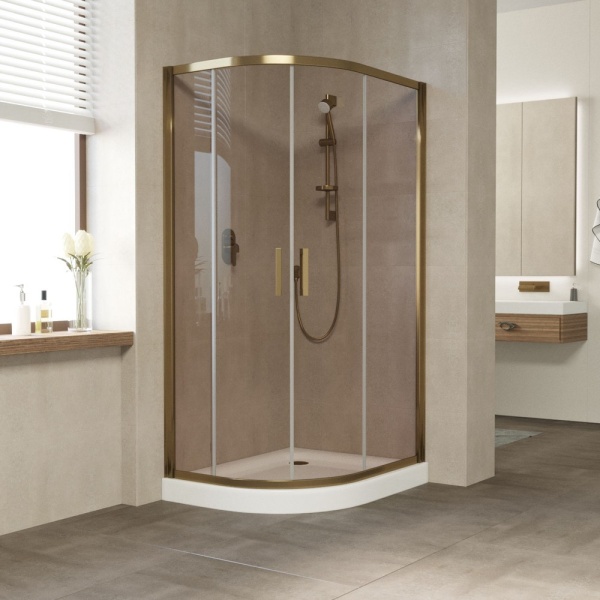 Душевой уголок Vegas Glass ZS-F 100*90 05 05 профиль бронза, стекло бронза в Сочи и Адлере Душевой уголок Vegas Glass ZS-F 100*90 05 05 профиль бронза, стекло бронза в Сочи и Адлере