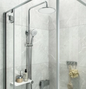 Душевой гарнитур с верхней лейкой, белый, Ray, IDDIS, RAYSW3Fi76 в Сочи и Адлере