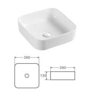 Раковина Kerald 390*390*130 мм накладная, белый в Сочи и Адлере Раковина Kerald 390*390*130 мм накладная, белый в Сочи и Адлере