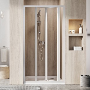 Душевая дверь SDZ3-100 белая+Транспарент 100 