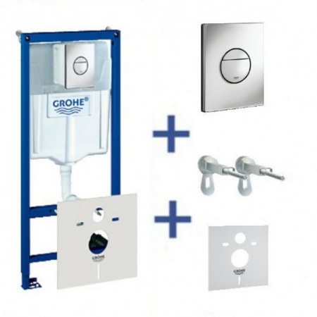Система инсталляции для унитаза GROHE Rapid SL с панелью смыва Nova Cosmopolitan (3 режима) (1,13 м) (38813001)
