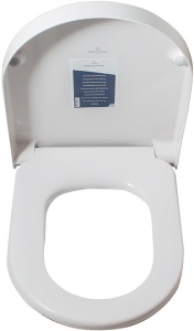 Сиденье для унитаза, Villeroy&Boch, Verity Design, с крышкой, ширина, мм-355, глубина, мм-540, высота, мм-30, тип шарниров-SoftClose, Quick Release, м в Сочи и Адлере