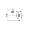 Угловой вентиль с фильтром 1/2" × 3/8", круглый в Сочи и Адлере