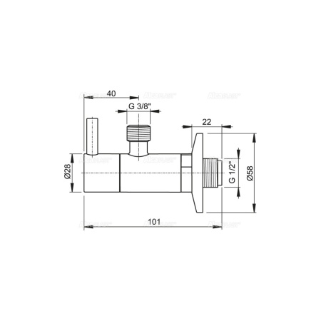 Угловой вентиль с фильтром 1/2" × 3/8", круглый в Сочи и Адлере