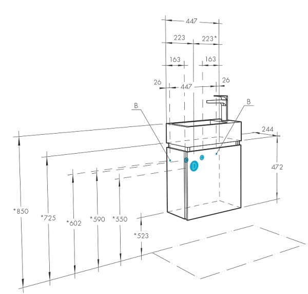 Тумба под раковину AQUATON Эклипс М46, правая, белая (1A172801EK49R) (приобретается отдельно раковина Эрис 46) в Сочи и Адлере Тумба под раковину AQUATON Эклипс М46, правая, белая (1A172801EK49R) (приобретается отдельно раковина Эрис 46) в Сочи и Адлере