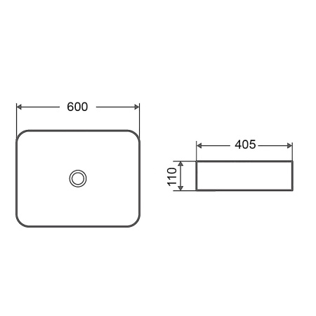 Раковина Azario 600*405*110, накладная в Сочи и Адлере