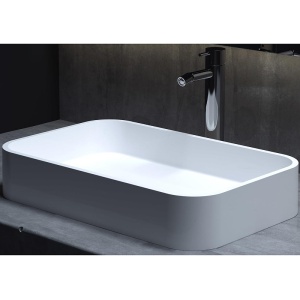 CALLISTA 104. Раковина из камня 1101104G, Saperit Белый глянец  CALLISTA 104. Раковина из камня 1101104G, Saperit Белый глянец