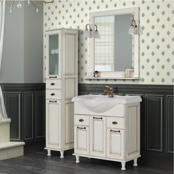 ЖЕРОНА шкаф-колонна белое золото левый в Сочи и Адлере ЖЕРОНА шкаф-колонна белое золото левый в Сочи и Адлере