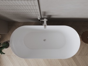 BISE (Бизе) Ванна акриловая отдельностоящая 1700*750*580, слив-перелив хром, белый в Сочи и Адлере BISE (Бизе) Ванна акриловая отдельностоящая 1700*750*580, слив-перелив хром, белый в Сочи и Адлере