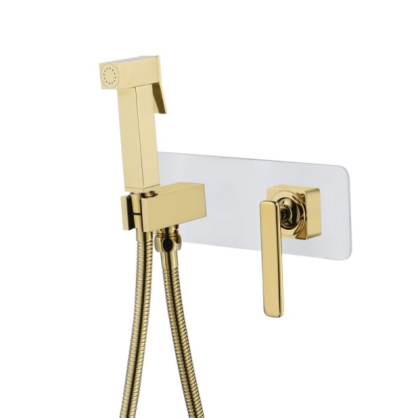 Смеситель Lemark Mista LM6419WG с гигиеническим душем, встраиваемый, белый/золото Смеситель Lemark Mista LM6419WG с гигиеническим душем, встраиваемый, белый/золото