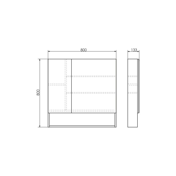 COMFORTY Зеркало-шкаф "Никосия-80" дуб белый в Сочи и Адлере COMFORTY Зеркало-шкаф "Никосия-80" дуб белый в Сочи и Адлере