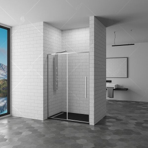 RGW SV-12 Душевая дверь 100*195,  Хром/Прозрачное/6 мм (975-985)(Easy)