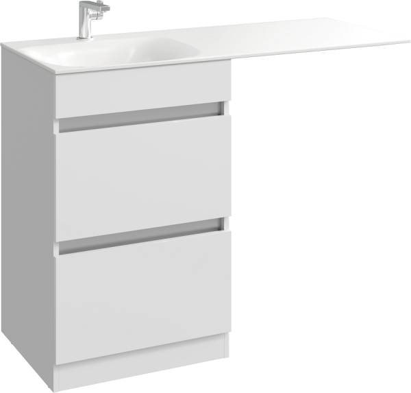 FORMA 55 Тумба с двумя полноразмерными ящиками, с раковиной ФОРМА 115 (Ш115хВ88хГ50) в Сочи и Адлере FORMA 55 Тумба с двумя полноразмерными ящиками, с раковиной ФОРМА 115 (Ш115хВ88хГ50) в Сочи и Адлере