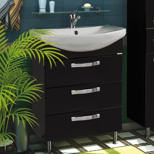 АРИЯ 65 Н тумба 3 ящ на ножках коричневыйглянец Смайл 65 АРИЯ 65 Н тумба 3 ящ на ножках коричневыйглянец Смайл 65