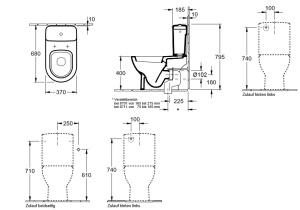 Унитаз, Villeroy&Boch, Verity Design, ширина, мм-370, глубина, мм-670, высота, мм-400, напольный, выпуск-горизонтальный, керамика, белый в Сочи и Адлере Унитаз, Villeroy&Boch, Verity Design, ширина, мм-370, глубина, мм-670, высота, мм-400, напольный, выпуск-горизонтальный, керамика, белый в Сочи и Адлере