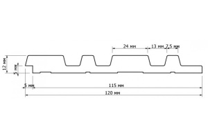 Декоративная панель из полистрола HiWood 120 × 12 × 2700 м, Полистирол - высокопрочный термопластичный полимер, плотный, влагостойкий и износостойкий. в Сочи и Адлере
