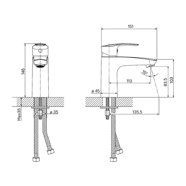 Смеситель для умывальника, белый матовый, Ray, IDDIS, RAYWT00i01 в Сочи и Адлере Смеситель для умывальника, белый матовый, Ray, IDDIS, RAYWT00i01 в Сочи и Адлере