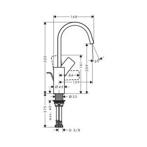75030000 HG Смеситель для раковины Vivenis, однорычажный, 210 с поворотным изливом, со сливным гарнитуром в Сочи и Адлере 75030000 HG Смеситель для раковины Vivenis, однорычажный, 210 с поворотным изливом, со сливным гарнитуром в Сочи и Адлере