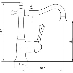 DALLAS См-ль д/раковины моноком., бронза в Сочи и Адлере DALLAS См-ль д/раковины моноком., бронза в Сочи и Адлере