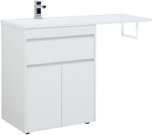 Тумба под раковину напольная Aquanet Токио 68 (1 ящ) белый, под раковину Эстет Даллас 130  Тумба под раковину напольная Aquanet Токио 68 (1 ящ) белый, под раковину Эстет Даллас 130