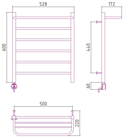 ЭПС СТИЛЬЕ "Формат 20 ТП" 600х500 (Полка + 5) П16 в Сочи и Адлере