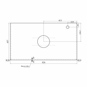 Ultra 80 столешница Grey серый (фаска) в Сочи и Адлере