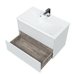 Ultra 80 тумба подвесная (2 ящ.) белая глянцевая 800 (дополнительно Next 80 раковина керамическая) в Сочи и Адлере